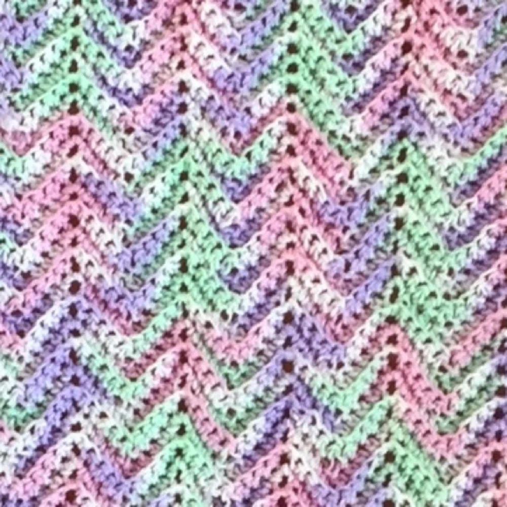 Hand Knit Baby Blanket -Pastel Colors-Green, Purple, White, Pink- New- 32” x 38” - Picture 8 of 14